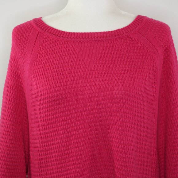Lane Bryant Pink Pullover Tunic Sweater Back Buttons - Picture 2 of 10